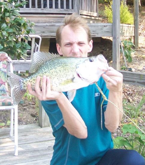 I caught this a 2lb 6oz Crappie that was 17 inches long at a Private Pond in Richmond, VA  Used a Berkley Power Grub.