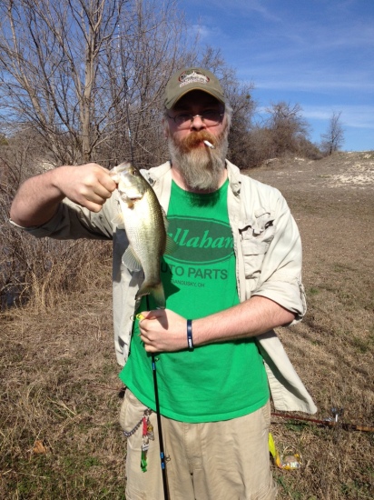 Caught in Benbrook lake north texas, didnt weigh it but probly a little over a pound, caught on baitcast with pretty large spinner bait.