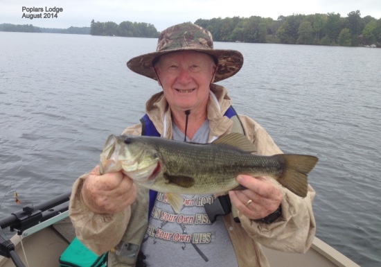8/2014  Fun fishing at Poplars Lodge on Newboro Lake, Ontario Canada Went with 6 of my relatives. All had a great time and caught Bass & Pike. Plenty of bonding and harassing going on.Looking forward to next year!!!  Good Fishing  Fran