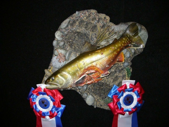 A winning woodcarving from the 2009 World Fish Carving Championships.  