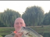 Caught this 5lber on a Kalins Lunker Grub-White. Fished weightless. She really banged this bait. Fished for about 1-1/2 hrs. Also got one other Bass.  Good Fishing Dave  Columbus, NJ  10/15/2015