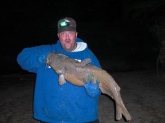 I caught this 30 lb Blue at Sardis lake in MS. It's kinda funny. I was fishing in the lower lake, going for 