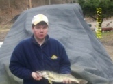 I caught this fish in West Virginia where i Live on the big coal river . It was 24 inches it weighed about 2 pounds.