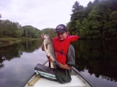 I'm thirteen and i was fishing with my brand new baitcasting reel when i caught this nice 6 pounder at the Mansfield hollow dam in CT.