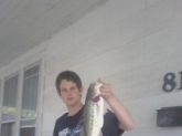 I cot this 3 pound largemouth bass in Vincennes,Indiana.